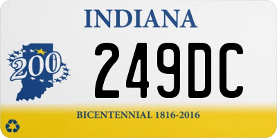 IN license plate 249DC