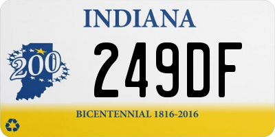 IN license plate 249DF