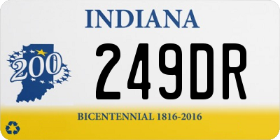 IN license plate 249DR