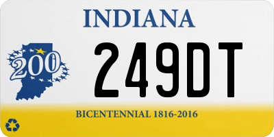 IN license plate 249DT