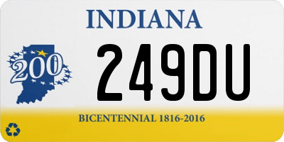 IN license plate 249DU