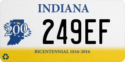 IN license plate 249EF