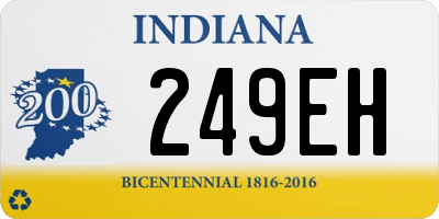 IN license plate 249EH