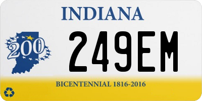 IN license plate 249EM