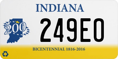 IN license plate 249EO