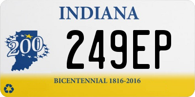 IN license plate 249EP