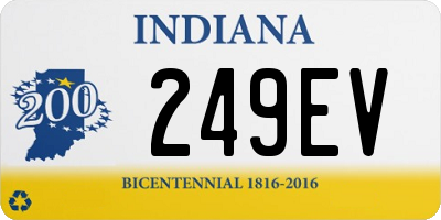 IN license plate 249EV