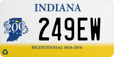 IN license plate 249EW