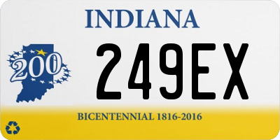 IN license plate 249EX