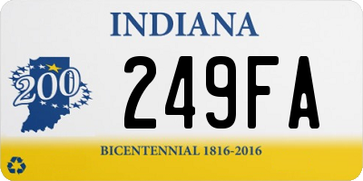 IN license plate 249FA