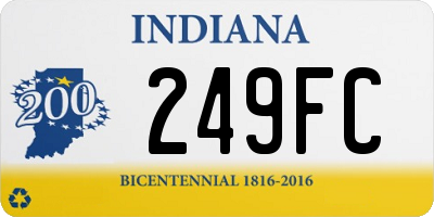 IN license plate 249FC