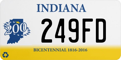 IN license plate 249FD