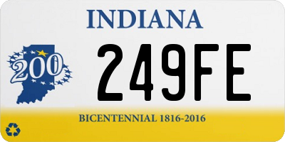 IN license plate 249FE