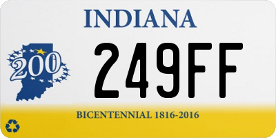 IN license plate 249FF