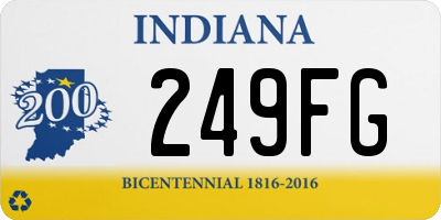 IN license plate 249FG
