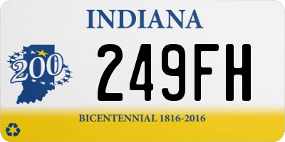 IN license plate 249FH