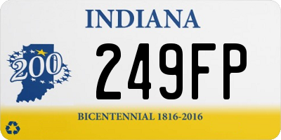 IN license plate 249FP