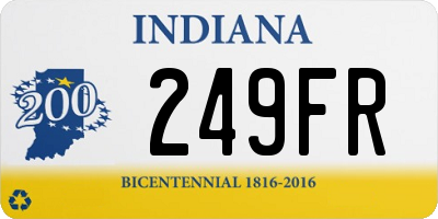 IN license plate 249FR