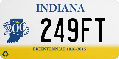 IN license plate 249FT