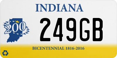 IN license plate 249GB