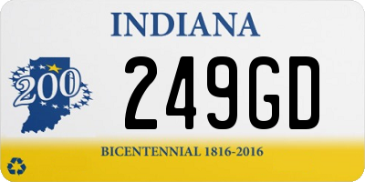 IN license plate 249GD