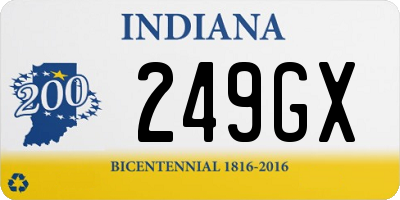 IN license plate 249GX