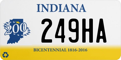 IN license plate 249HA