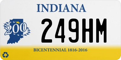 IN license plate 249HM