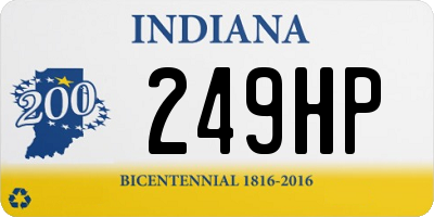 IN license plate 249HP