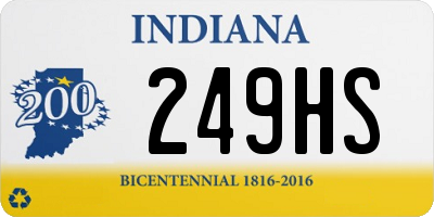 IN license plate 249HS