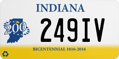 IN license plate 249IV