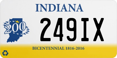 IN license plate 249IX