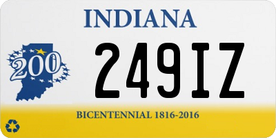 IN license plate 249IZ