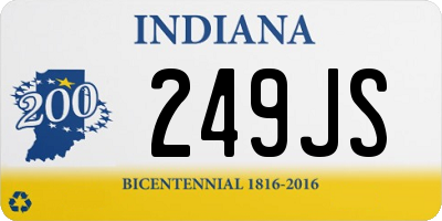 IN license plate 249JS