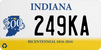 IN license plate 249KA