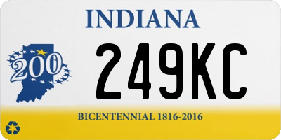 IN license plate 249KC