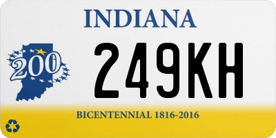 IN license plate 249KH