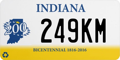 IN license plate 249KM