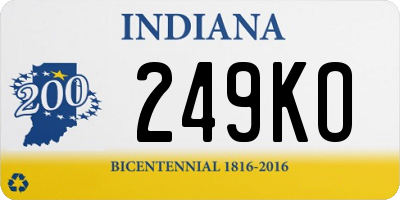 IN license plate 249KO