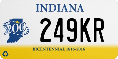 IN license plate 249KR