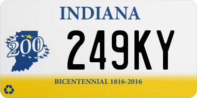 IN license plate 249KY