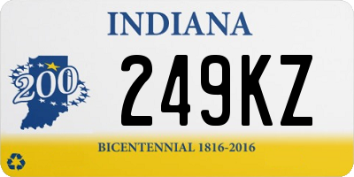 IN license plate 249KZ