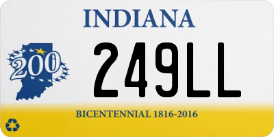 IN license plate 249LL