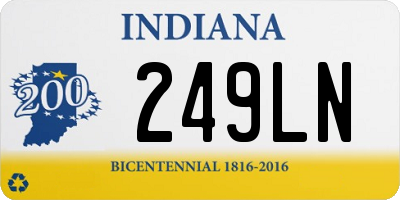 IN license plate 249LN