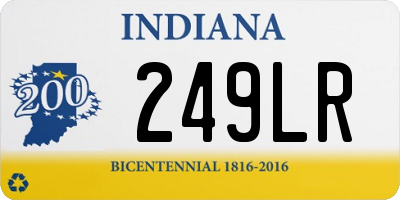 IN license plate 249LR