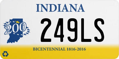 IN license plate 249LS