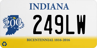 IN license plate 249LW