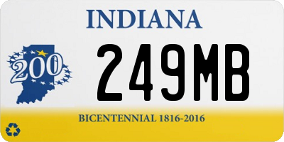 IN license plate 249MB