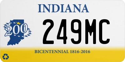 IN license plate 249MC