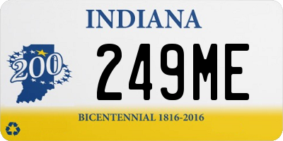 IN license plate 249ME